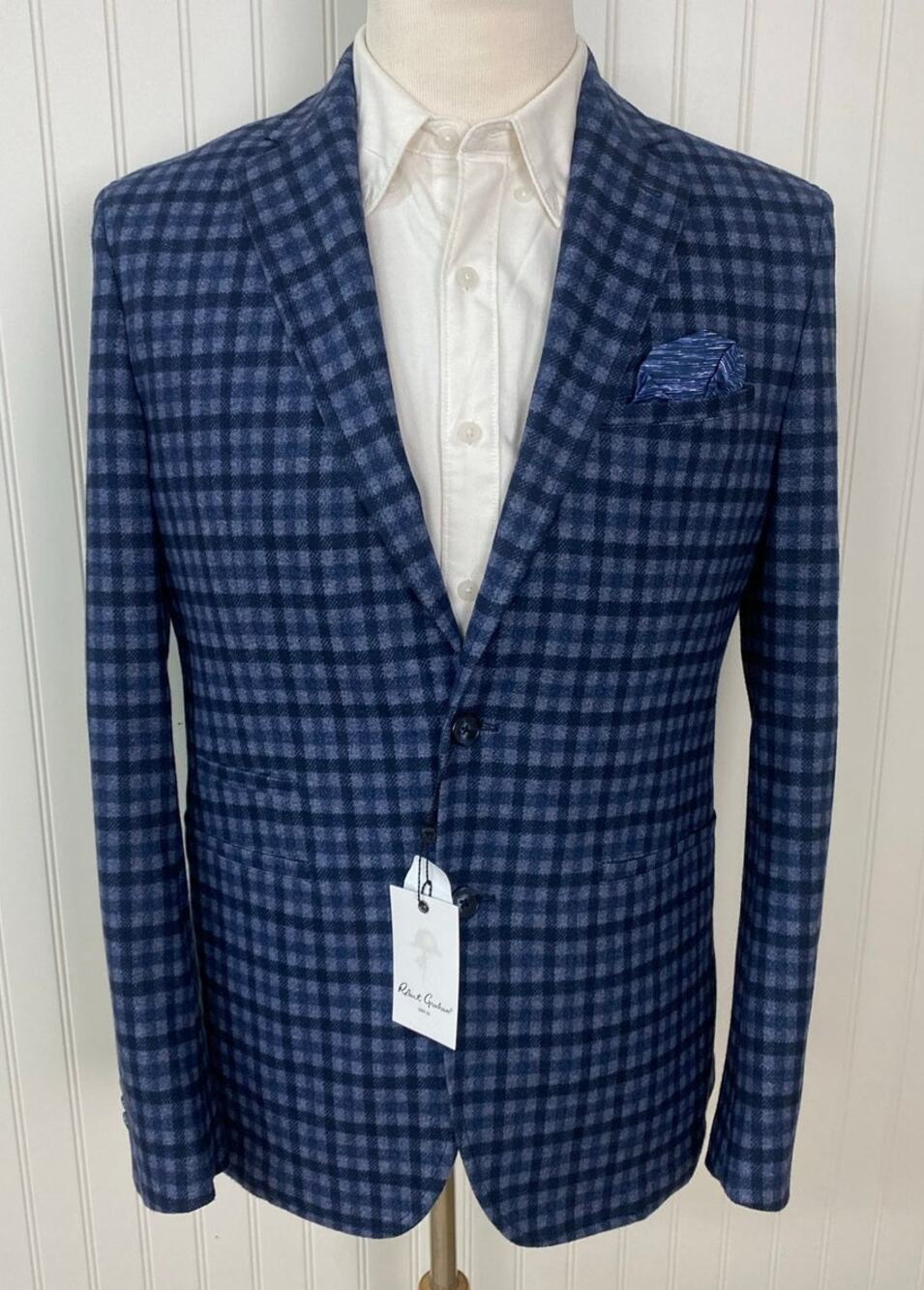 NEW Robert Graham Marvin Tailored Fit plaid 2-button suit jacket blazer 40R